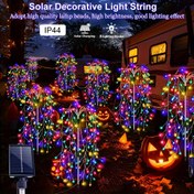 Resim 4 adet Güneşli Noel Havai Fişek Işıkları, IP44, 8 Mod, RV Kampı ve Açık Hava Blok Partisi Süslemeleri için Uygun, Bahçe, Avlu, Alışveriş Merkezi, Çim ve Tatil Noel Süslemeleri için İdeal 
