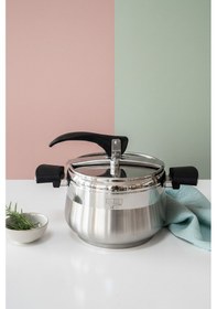 Resim Gökdil Bonera Special Paslanmaz 6 Lt Düdüklü Tencere Gümüş 