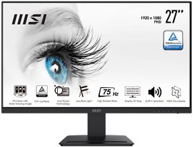 Resim MSI Pro MP273 27" 75 Hz Flat Anti-Glare FHD IPS Monitör MSI