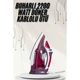 Resim Starseven Tasarım 2200W Dayanıklı Buharlı Seramik Kaplama Ütü 