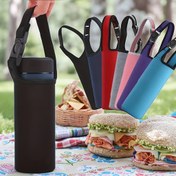 Resim 8 Renkli Neopren Düz Renk Kupa Tutucu Omuz Askısı ile, 450ML-600ML Su Şişeleri (15oz-21oz) için Mikro Elastik. 
