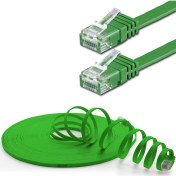Resim IRENIS CAT6 Yassı Ethernet (Network, LAN) Kablosu, Yeşil, 1 metre 