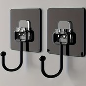 Resim 2 Adet Ağır Hizmet Tipi Kendinden Yapışkanlı Duvar Kancaları - Su Geçirmez, Montajı Kolay, Ceketler, Havlular, Anahtarlar & Daha Fazlası İçin - Banyo, Mutfak & Ev Depolama, Tuvalet, Eşya Tutucu, Yardımcı Kancalar İçin Mükemmel 