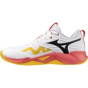 Resim Mizuno Wave Momentum Pro Unisex Voleybol Ayakkabısı Beyaz / Turuncu 