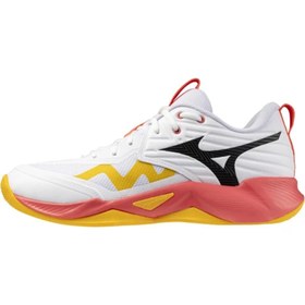 Resim Mizuno Wave Momentum Pro Unisex Voleybol Ayakkabısı Beyaz / Turuncu 