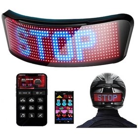 Resim Conventions1 Led Kask Ekran Motosiklet Kask Uyarı Işığı Gece A 