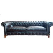 Resim 3A Mobilya Chambridge İtalyan Gerçek Deri Chesterifled 230X90X80 CM 