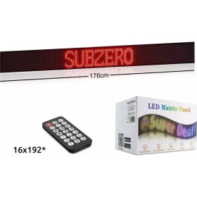Resim Subzero LD70 176CM Rgb Sled Matrix Dijital Kayar Yazı Ekranı | Kumandalı & Mobil Uygulama Kontrollü Profesyonel LED Panel 