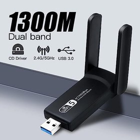 Resim Apera BN43 USB Wifi Kablosuz Ağ Adaptörü Wireless 1300Mbps Windows MacOS Linux 