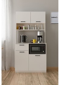 Resim Arya Kahve Köşesi Çok Amaçlı Dolap Beyaz 