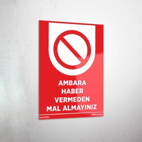 Resim Ambara Haber Vermeden Mal Almayınız Levhası - 40x60 cm / Dekota 