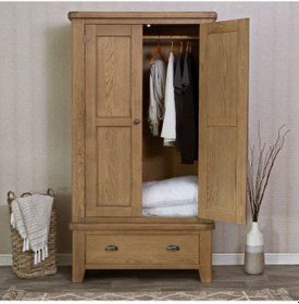 Resim Masifart Nest 2 Kapaklı Cekmeceli Giysi Dolabı 