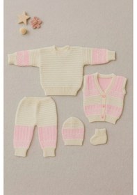 Resim İklimix Pembe Masal Bebek Triko Takımı Hastane Çıkışı Pembe 