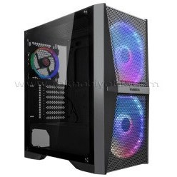 Resim Raijintek SİLENOS MS PRO 500W 80+ 2x20cm ARGB Fanlı, Tempered Glass Yan ve Mesh Ön Panel, Type-C ATX Bilgisayar Kasası (RJ-0R20B00205) 