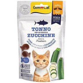 Resim GimCat Crunchy Snacks Ton Balıklı Kabaklı Tahılsız Kedi Ödülü 50 Gr 