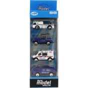 Resim 4'lü Die Cast Polis Seti 