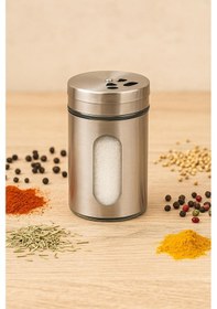 Resim Cam Metal Kapaklı Tuzluk 100 Ml Çok Renkli 