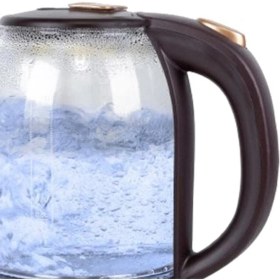 Resim Renkli LED Işıklı Cam Kettle, Modern ve Şık Su Isıtıcı 