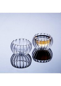 Resim Çift Cidarlı 6 Lı Optikli-çizgili-fitilli Mini Sosluk Drajelik Lokumluk Renkli 