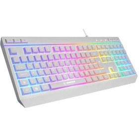 Resim Rampage Km-r57 Beyaz Rgb Aydınlatmalı Q Oyuncu Multmedia Klavye Ve 12800 Dpı Mouse Gaming Set Lazer 