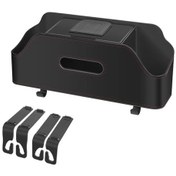 Resim Araba Arka Koltuk Organizatör Saklama Kutusu 3 In 1 Kanca İle 