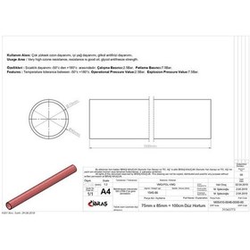 Resim IBRAS 65773 DÜZ HORTUM 75mm KIRMIZI SILIKON 4 KAT POLYESTERLİ 