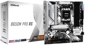 Resim ASRock B650M RS Micro ATX Anakart AMD AM5 Ryzen, DDR5 7200MHz, 2x M.2 SSD, HDMI 4K 120Hz, USB Type-C 