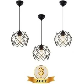 Resim MHK Collection 3 Adet Silvano Avize One Salon Mutfak Banyo Yatak Odası Çocuk Odası Antre Sarkıt Avize 