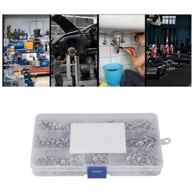 Resim Lemestar 304 Paslanmaz Çelik 220 Adet M3/m4/m5 Çapraz Kafa Diskli Otomatik Vida Seti - Şeffaf Kutuda Sınıflandırılmış, Ev, Ofis Ve Sanayi Tamiri İçin Dıy Uyumlu 