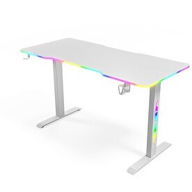 Resim Karr Gaming Ion RGB Aydınlatmalı 160x70 CM Oyuncu Masası Beyaz 
