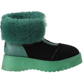 Resim Bueno Shoes Yeşil Siyah Deri-süet Kadın Dolgu Topuklu Bot 01wv1316 