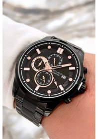 Resim Ferrucci Yeni Sezon Çelik Kordon Function Erkek Kol Saati Siyah Sdfer071 Siyah 