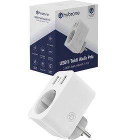 Resim Hybrone Usb Ve Type-c Girişli Akım Korumalı Wi-fi Akıllı Priz 