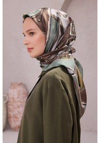 Resim BELLİ Obje Desen İpek Twill Eşarp 4205d01 Yeşil - 50 