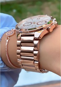 Resim Tom Jones Mrd12189 Rose Gold Renk Kadın Kol Saati Bileklik Hediyeli 
