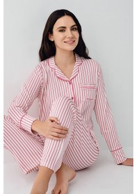 Resim Pierre Cardin Kadın Bordo Gömlek Pijama Bordo 