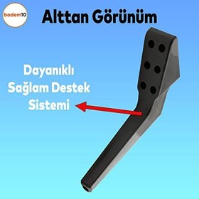 Resim Badem10 Logan Lüks Mobilya Kanepe Sehpa TV Ünitesi Koltuk Ayağı 23 cm Siyah Gold Baza Ayak 