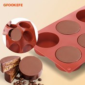 Resim GFOOKEFE 1 adet, 2 adet Sandviç Kurabiye, Muffin, Cupcake, Brownie, Puding, Jöle Silindir Şeker Silikon Kalıp/Çikolata Kapaklı Kurabiye Silikon Kalıp - Küçük Boy 6 Boşluk/12 Boşluk 