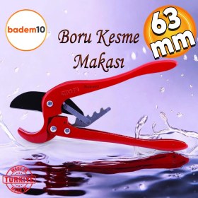 Resim Vira Pvc Profesyonel Plastik Boru Kesme Makası 63 mm Çelik 