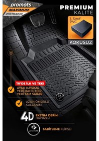 Resim Bermot Fiat Albea 2002 Model Ve Sonrası Uyumlu Oto Paspas Star Plus Siyah 