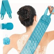 Resim 3 adet Bambu Fiber Soyucu Banyo Seti - Eldivenler, Sırt Temizleyici, Çiçek Süngeri - Ölü Deri Giderme İçin İdeal, Banyo Aksesuarları, Banyo Soyutlama|Dekoratif Banyo Aksesuarları|Dokulu, Yıkama Bezleri 
