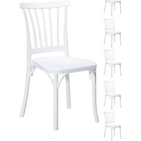 Resim 6 Adet Violet Beyaz Sandalye / Balkon-bahçe-mutfak 