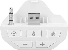 Resim KOSDFOGE Gamepad Ses Geliştirici, Kulaklık Adaptörü Denetleyici Xbox One Kablosuz Gamepad için Ses Adaptörü Kulaklık Dönüştürücü(White) 