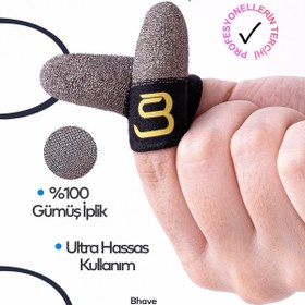 Resim Bhave Pubg Parmaklık 1 Çift-pubg Parmak Eldiveni-Silver Pro Ultra Hassas Oyuncu Parmaklığı-espor Parmaklık 