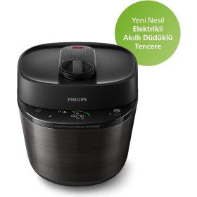 Resim Philips 5lt Özel Pişirme Programlı 18 Koruma Sistemi Yeni Nesil Elektrikli Akıllı Düdüklü Tencere 