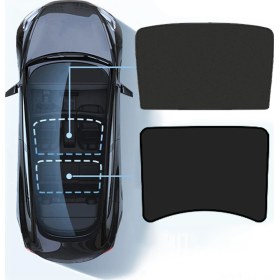 Resim Moveevo Tesla Model 3 2019-2020 İç Döşeme Aksesuarı - Tam Kapasiteli Güneş Engelleyici Perde, 99% Güneş Engelleme, Soğutma Özelliği, Siyah Buz Kristal Deseni, Kolay Kurulum, Taşınabilir 