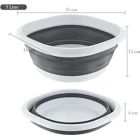 Resim Pazar Kapısı Katlanır Badya Akordiyon Silikon Leğen (Badya Set (10-5-2,7) Litre) 