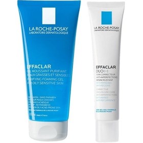 Resim La Roche Posay Effaclar Akne Eğilimli Yağlı Ciltler İçin Temizleyici Jel 200 ML + Effaclar Duo Cilt Bakım Kremi 40 ML 