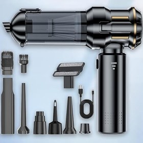 Resim Mioji 8 Plus 6000mAh Vacuum Cleaner 16000Pa Taşınabilir Araç ve Ev Mini Şarjlı Süpürge - Siyah 