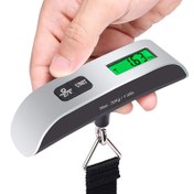 Resim 1 adet 110lb/50kg Dijital El Tipi Bagaj Tartısı, El Tartısı, Mini Taşınabilir Elektronik Tartı, Arka Aydınlatmalı LCD Ekranlı Express Tartı, Seyahat Gereklilikleri 